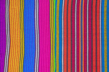 typical Mayan multicolored fabric, clipart
