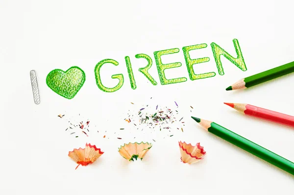 Adoro il concetto di verde . — Foto Stock