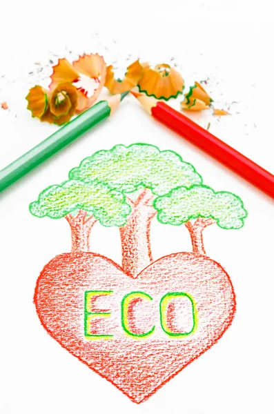 Eco szív koncepció. — Stock Fotó