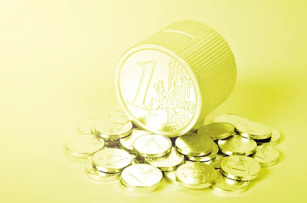 Винтажные монеты евро . — стоковое фото