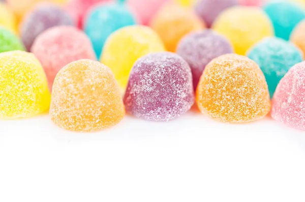 Farverige frugt jelly med sukker. - Stock-foto