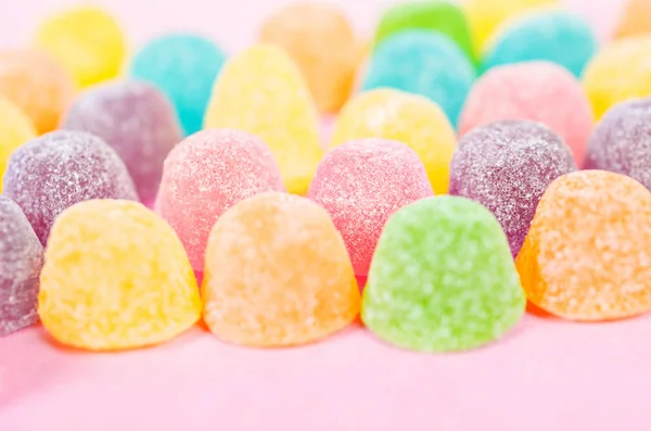 Słodkie galaretki cukier cukierki tło — Zdjęcie stockowe
