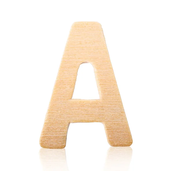 Wooden alphabet letter A. — Stock Photo, Image