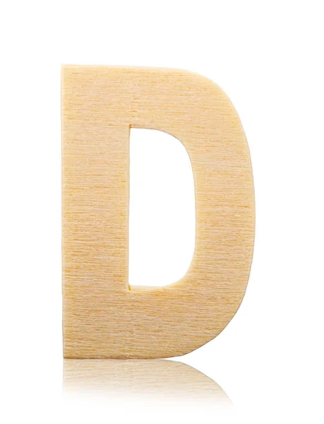 D Wooden alphabet letter isolated. — Stock Photo, Image