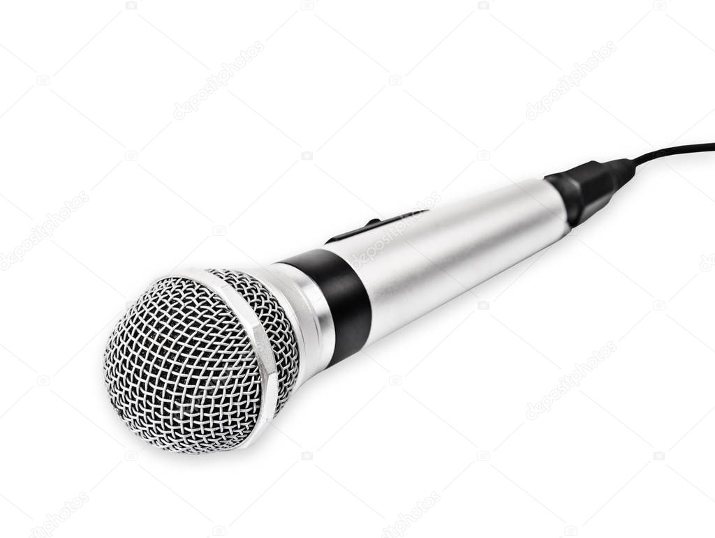 Microphone isolated on the white.