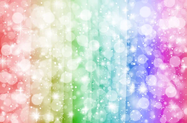 Colorful glowing fantasy with bokeh star. — Stock Photo, Image