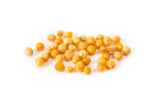 Makro closeup organik sarı hardal tohumu. — Stok fotoğraf