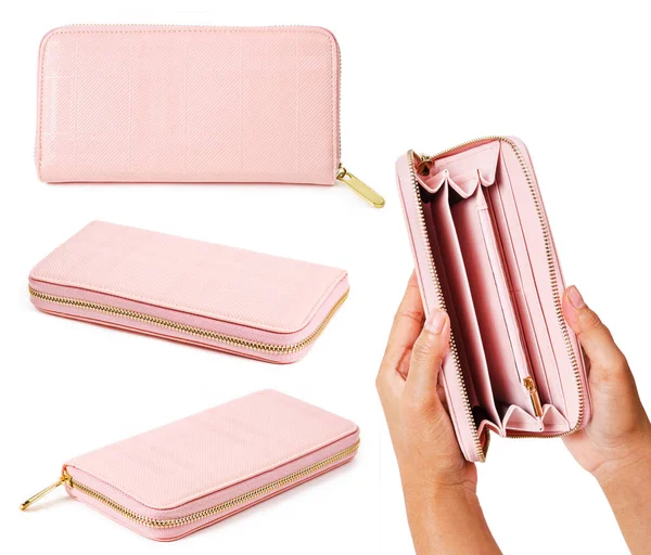 Set of pink purse woman. — Stock Photo, Image