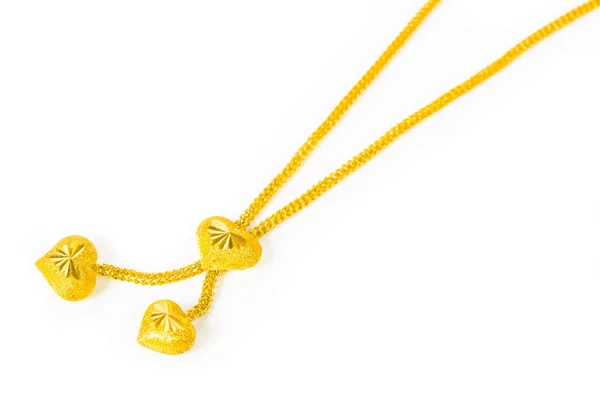 Liebe Herz Gold Halskette. — Stockfoto