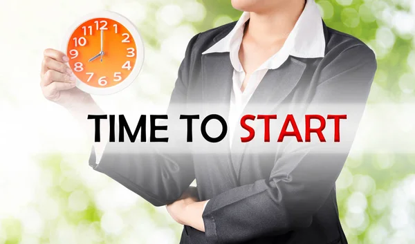 Tempo para começar, conceito de negócio. — Fotografia de Stock