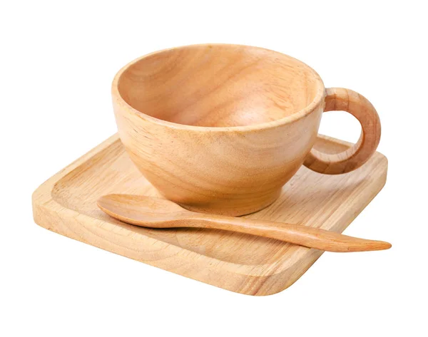 Set de tasse en bois pour café chaud . — Photo