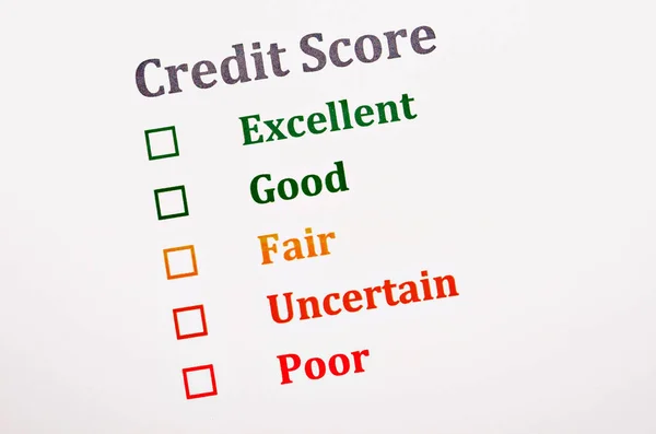 Credit score form.. — Stock Photo, Image