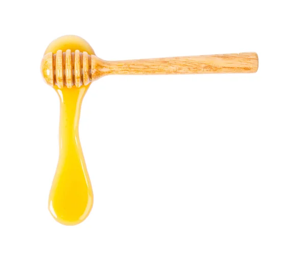 Honey dripping isolated on white — Stock Photo, Image