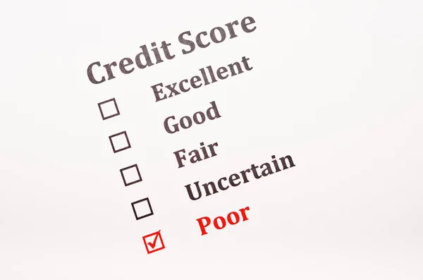Credit score form — Stock Photo, Image