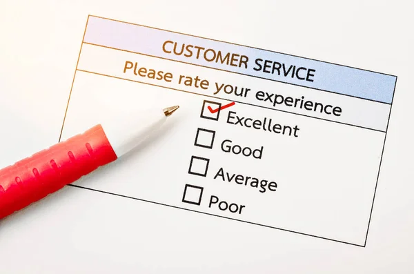 Customer service survey form. — Stock Photo, Image