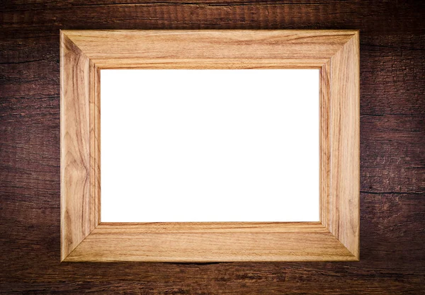 Ročník prázdné dřevěný fotorámeček — Stock fotografie