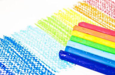 pastel renkli tebeşir.