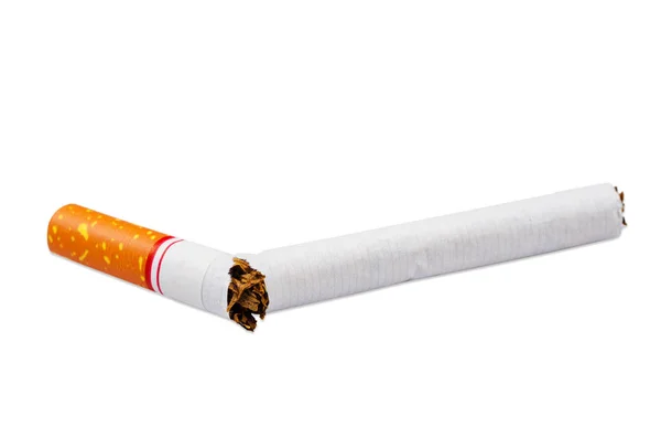 Άσπρο τσιγάρο απομονωμένες — Φωτογραφία Αρχείου