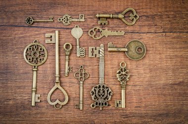 Farklı vintage anahtar.