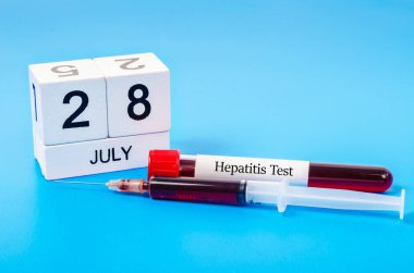 Dünya hepatit gün kavramı.