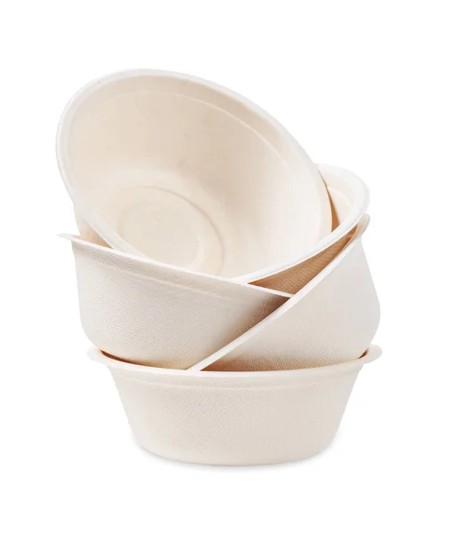 Bagasse voor container voedsel, bowl of kopje. — Stockfoto