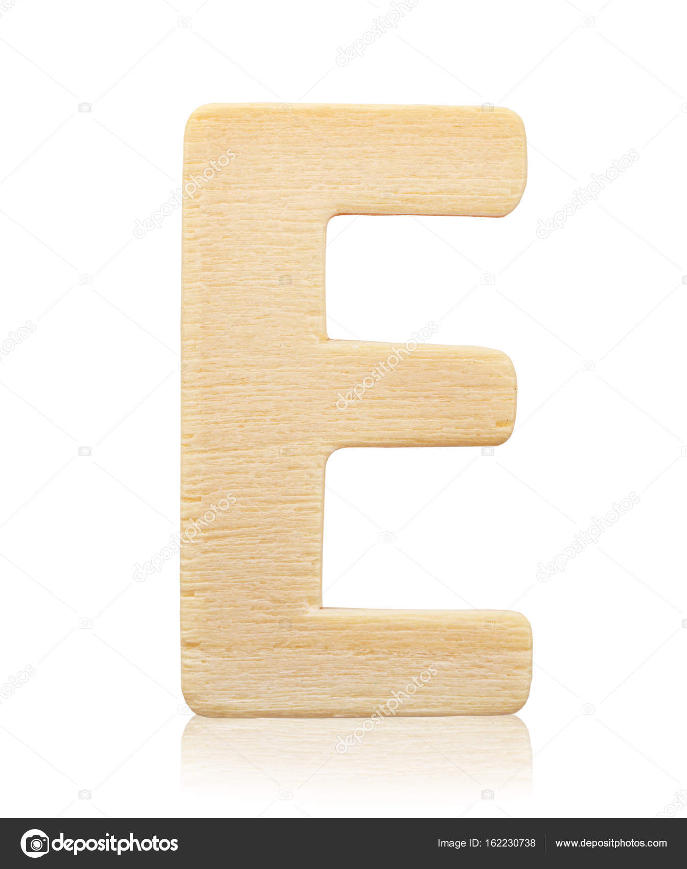 Single Capital Block Wooden Letter E Stock Photo Gamjai 162230738 Single Capital Block Wooden Letter E Stock Photo