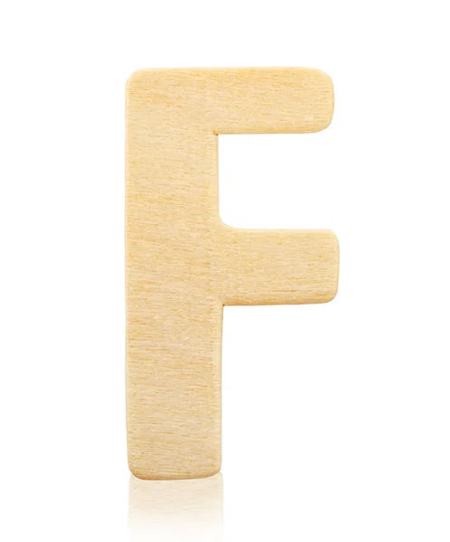 Single capital block wooden letter F. — Stock Photo, Image