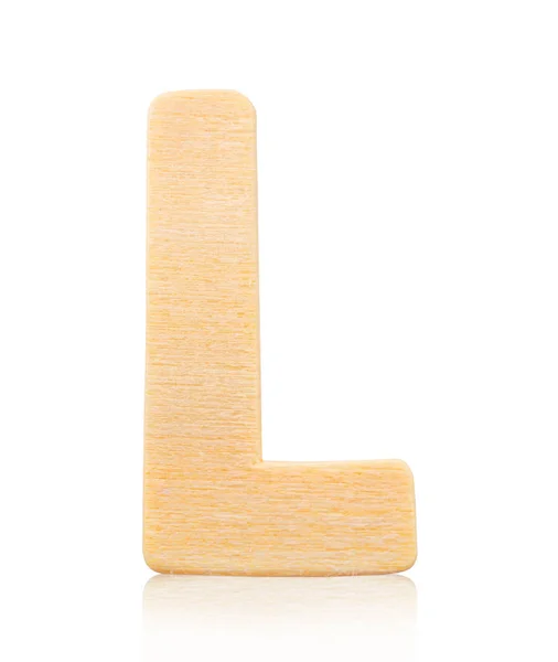 Single capital block wooden letter L. — Stock Photo, Image