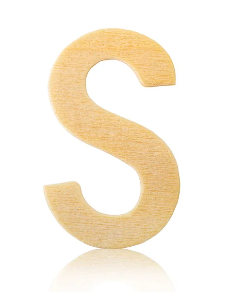 Single capital block wooden letter S. — Stock Photo, Image