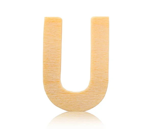 Single capital block wooden letter U. — Stock Photo, Image