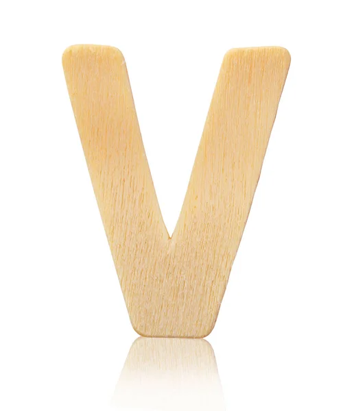 Single capital block wooden letter V. — Stock Photo, Image