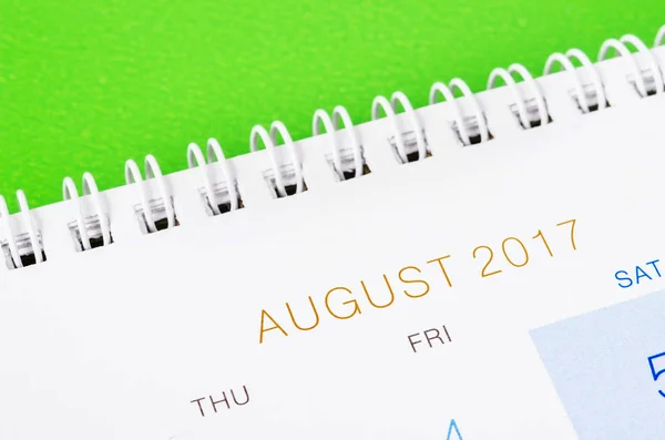 August. Calendar Header.