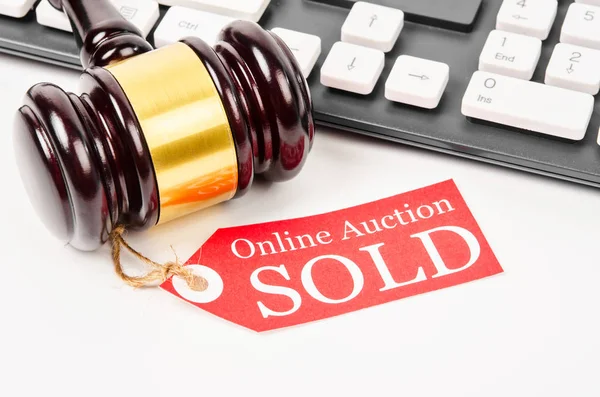 Online auction sold concept. — Stock Photo, Image