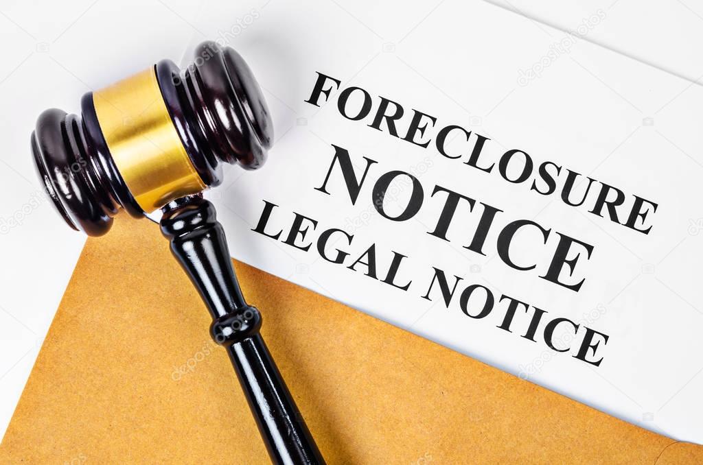 Gavel and Foreclosure Notice document.