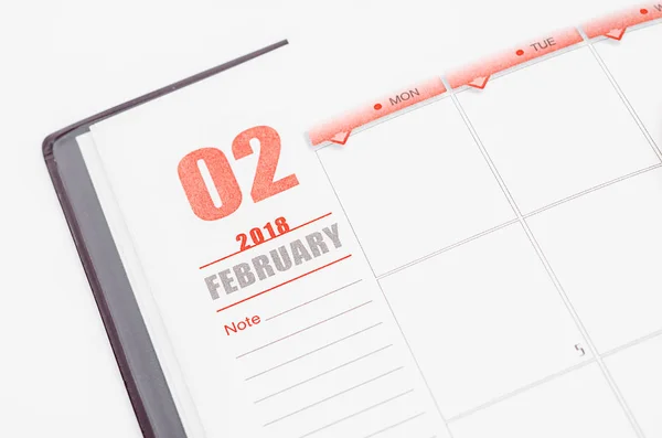 Страница календаря февраля . — стоковое фото