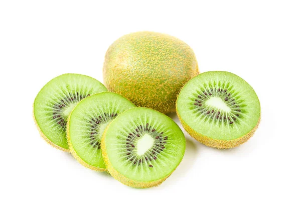 Fructe Kiwi izolate pe alb . — Fotografie, imagine de stoc