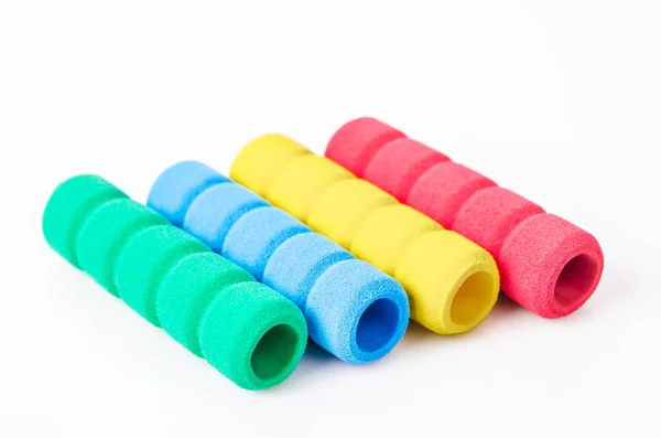 Conjunto de lápiz de agarre de espuma de colores . — Foto de Stock