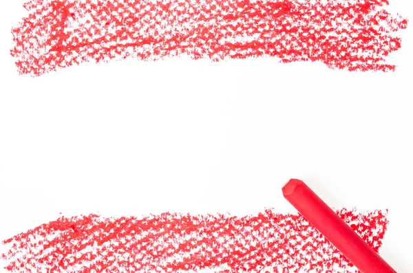 Textura abstracta roja hecha con palo pastel . — Foto de Stock