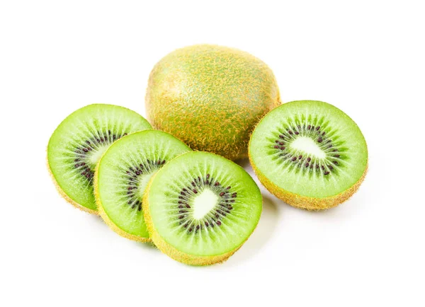 Fructe Kiwi izolate pe alb . — Fotografie, imagine de stoc