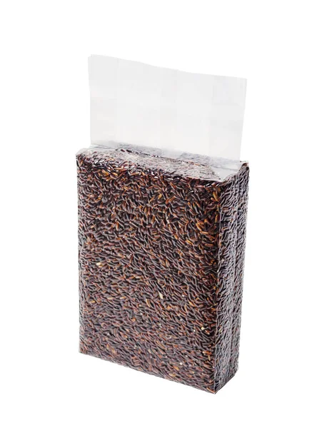 고립 된 작은 비닐 봉투에 쌀 재 스민 베리 쌀. — 스톡 사진