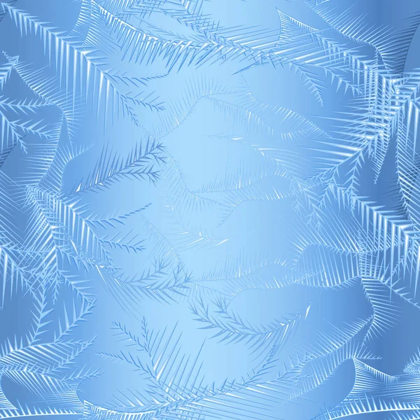 ガラスにシームレスな冬凍結画像 — ストックベクタ