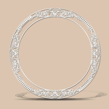 gölge ile kağıt oyma vintage çerçeve yaptı