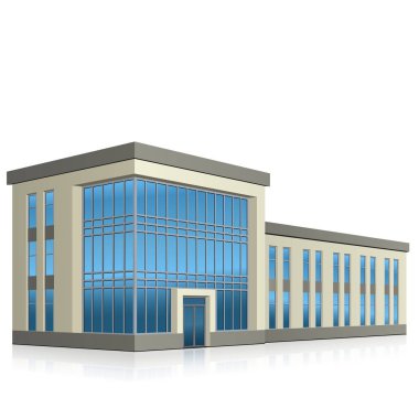 bir giriş ve yansıma ile ofis binası
