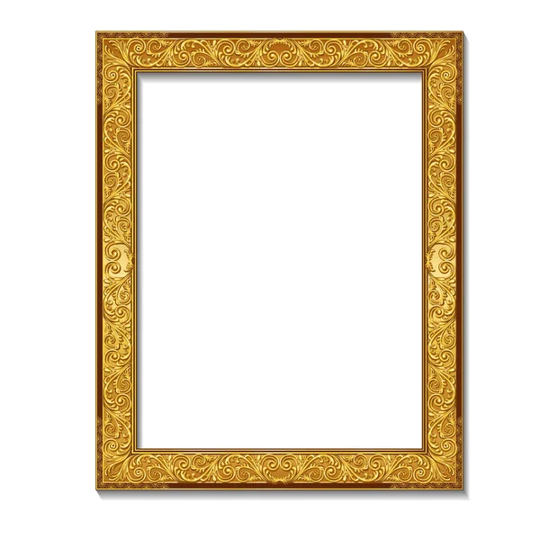 Рамка золотой цвет с тенью — стоковый вектор