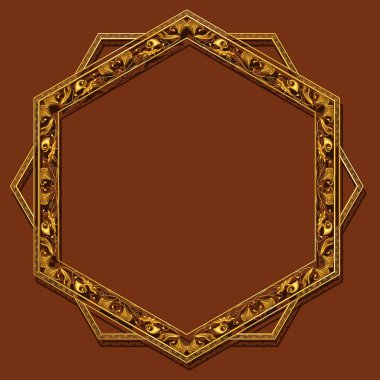Altın Çerçeve renk ile gölge