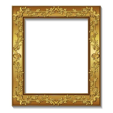 Altın Çerçeve renk ile gölge