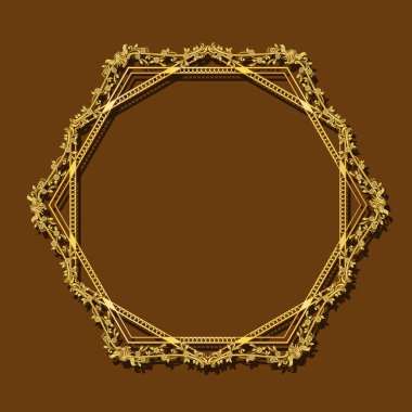 Altın Çerçeve renk ile gölge