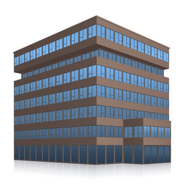 bir giriş ve yansıma ile ofis binası