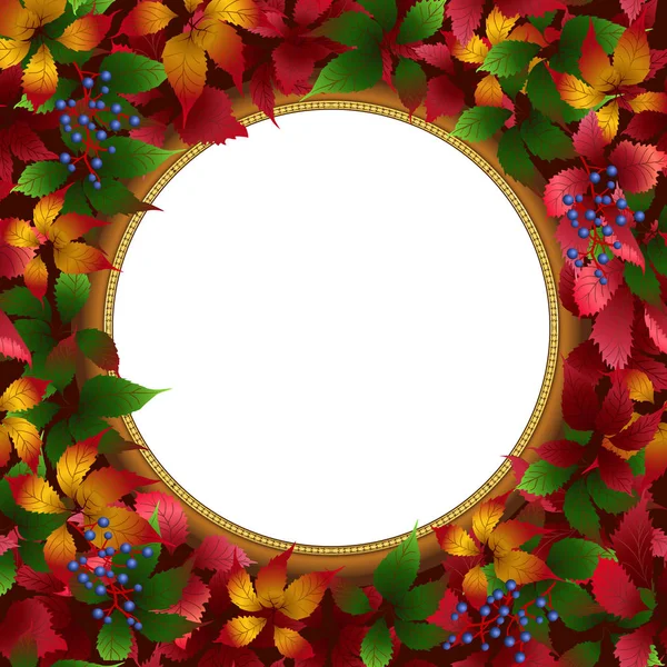 Sarı ve kırmızı yaprak çerçeve