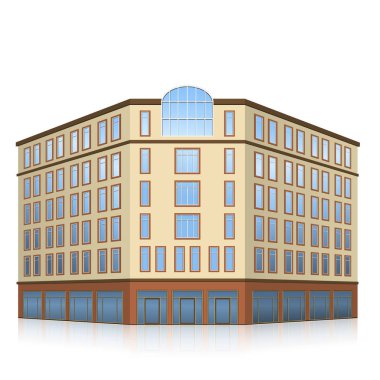 bir giriş ve yansıma ile ofis binası